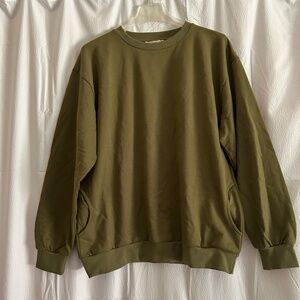 Una Pluma Women's Organic Cotton  Oversized Nova Sweatshirt w/ Pockets,  Size M